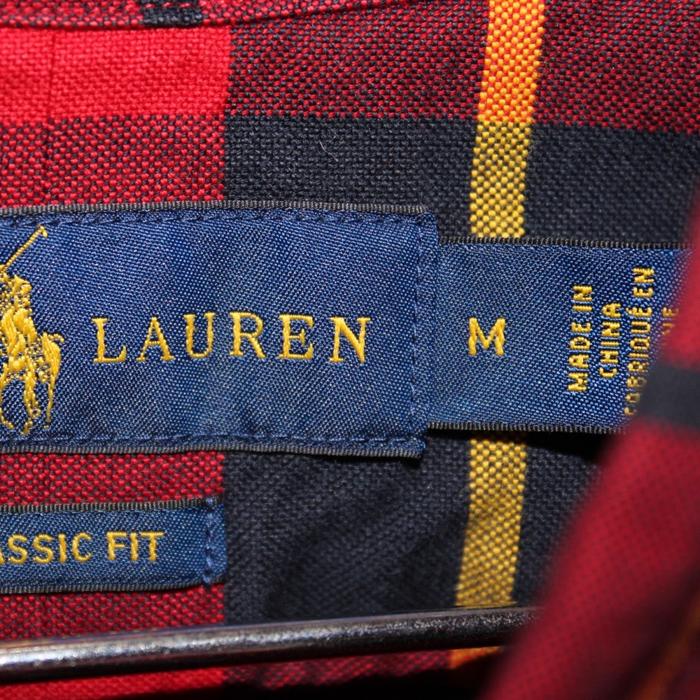 Red Polo Ralph Lauren button up woven shirt - Picture 4 of 4